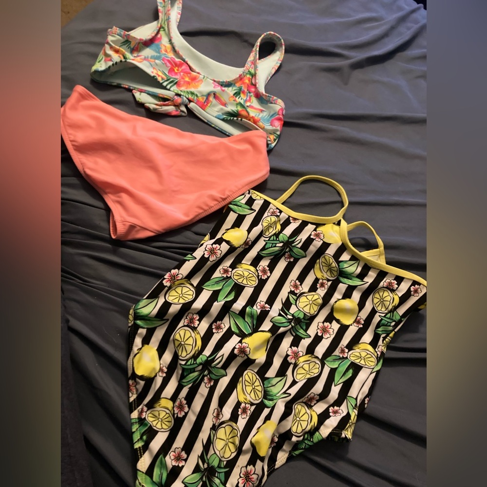 2 like new bathing suits size10/12